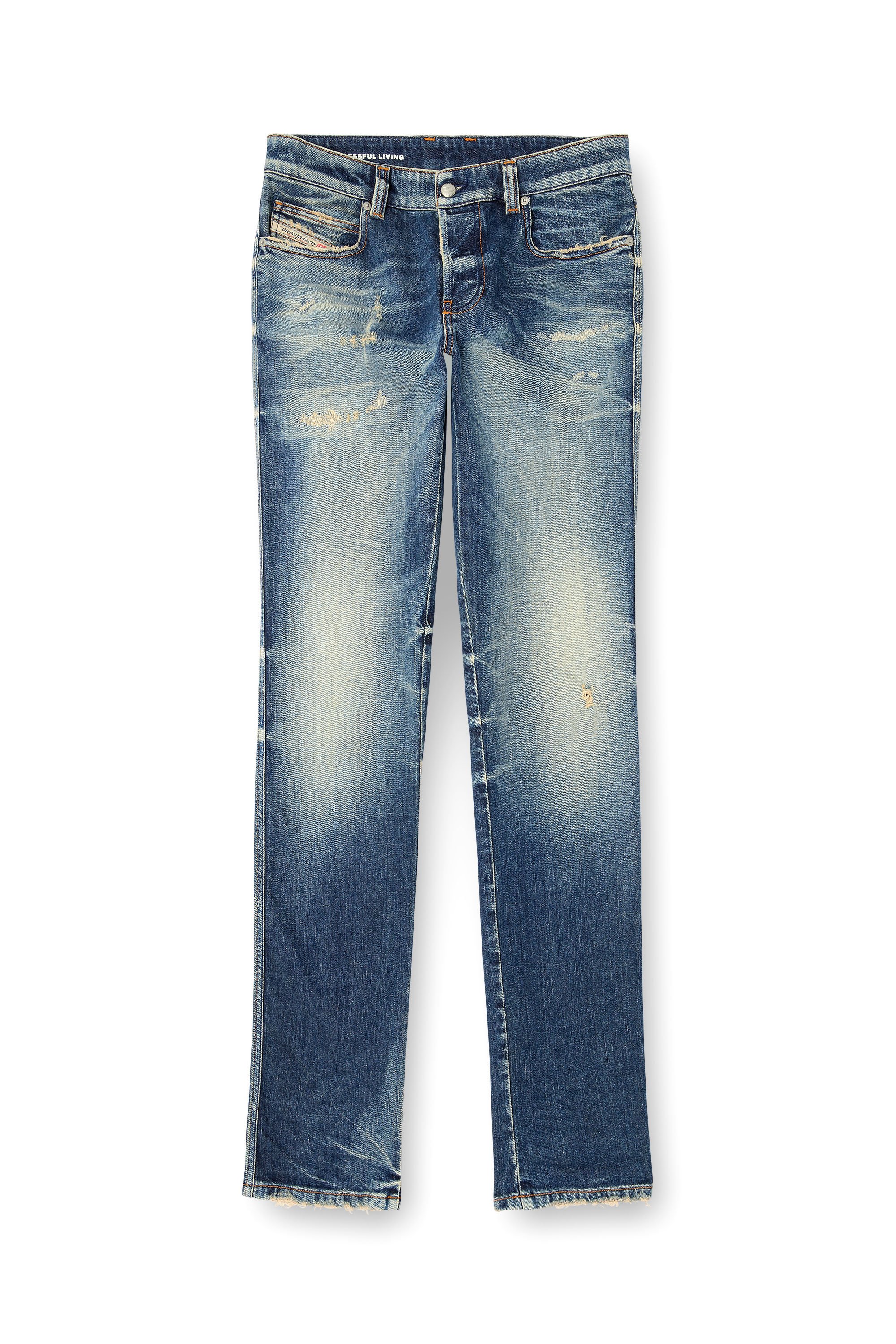 Diesel - Man's Slim Jeans 1993 D-Vyl 09M55, Dark Blue - 3